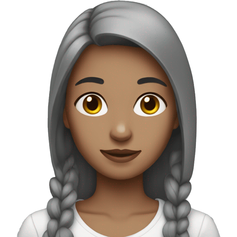 girl with gray cat emoji