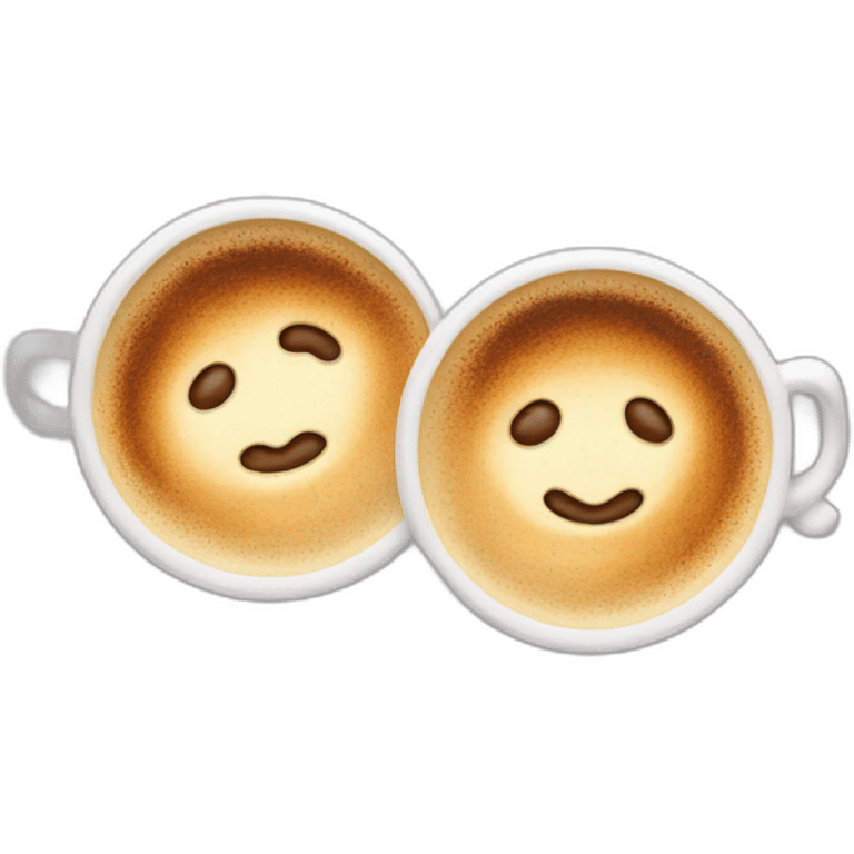 2 cups of cappuccino  emoji