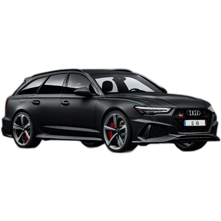 audi rs6 full black emoji