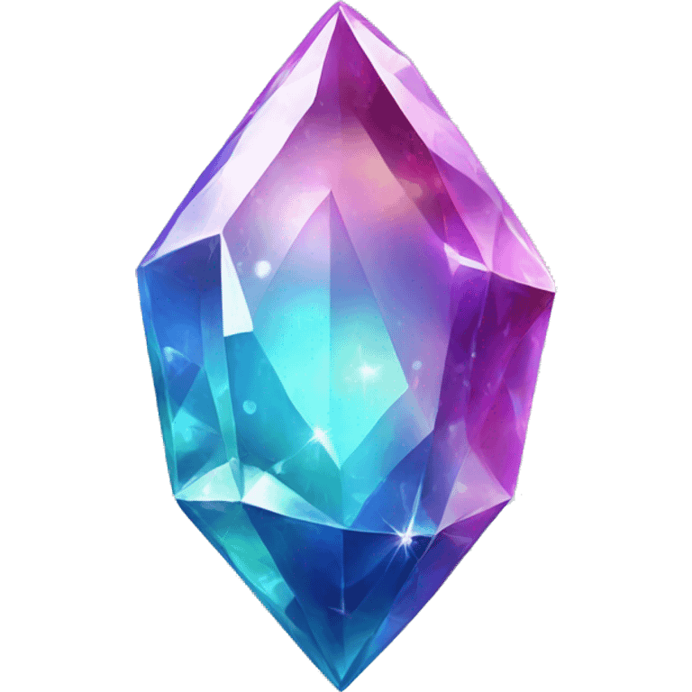 Shiny sparkly colorful crystal gem shard emoji