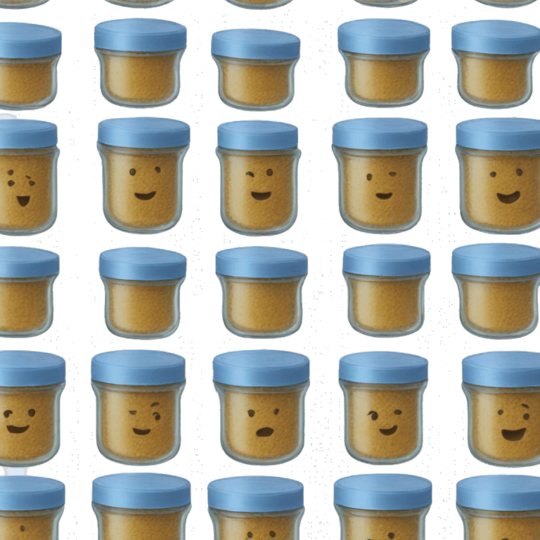 Salt in jars with blue lids emoji