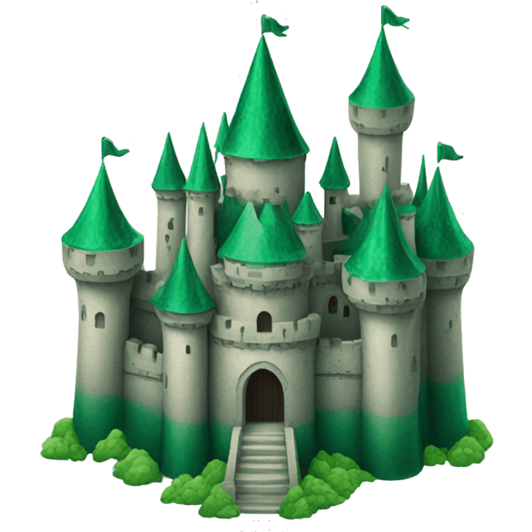 Castle made out of emerald emoji