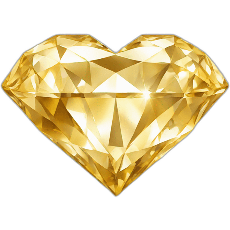 gold #c5b792 diamond with a golden heart shape emoji