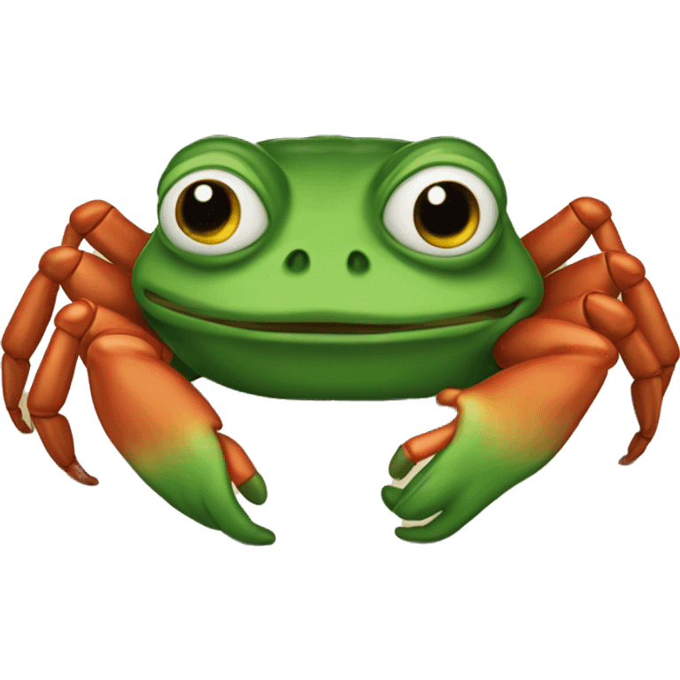 Pepe the frog as a crab emoji