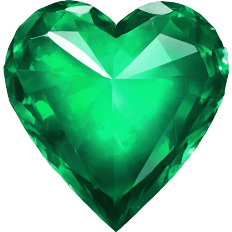 deep-green crystal heart emoji