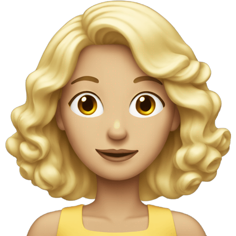 A women with blond hair who look rich emoji