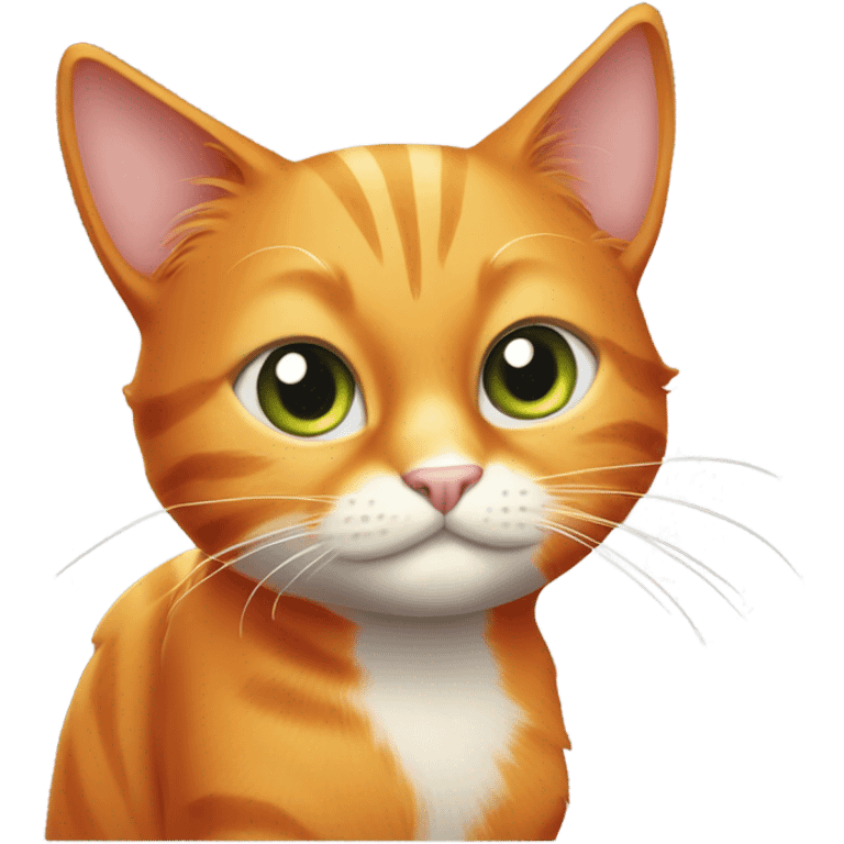 Orange cat being mischievous  emoji