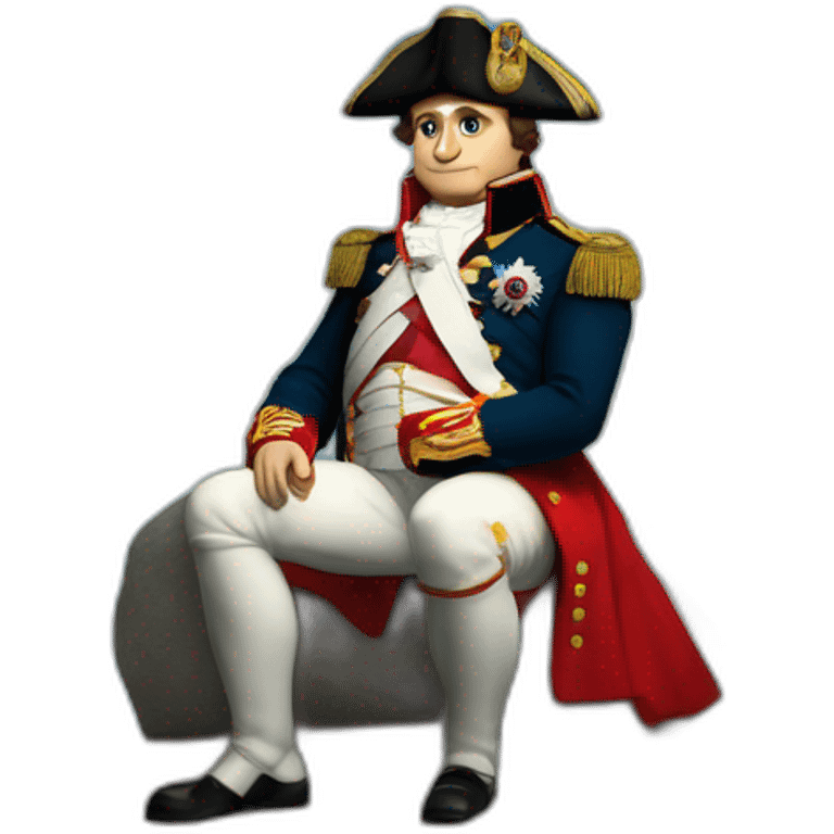 napoleon bonaparte sitting on a rock emoji