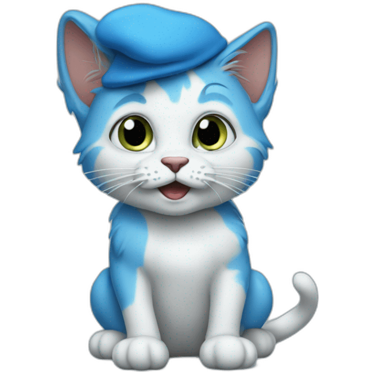 blue smurf cat emoji