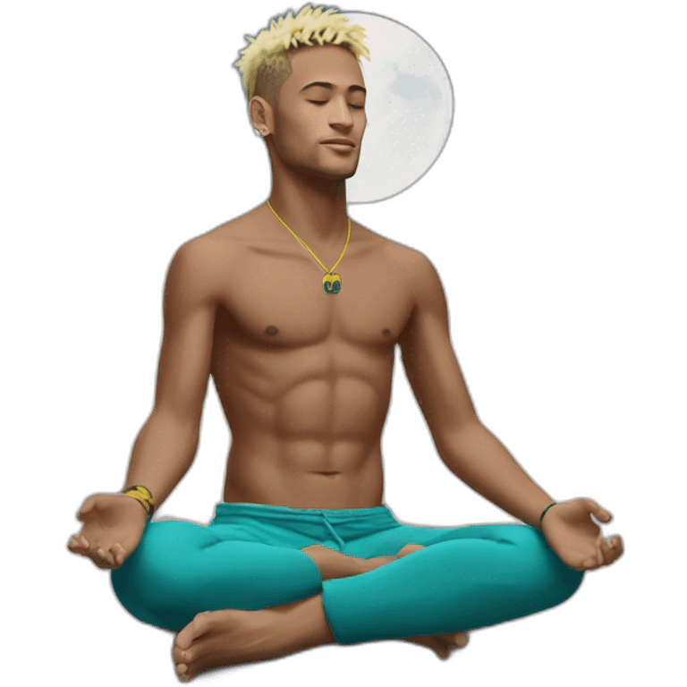 neymar meditating on a mountain in the himalayas emoji