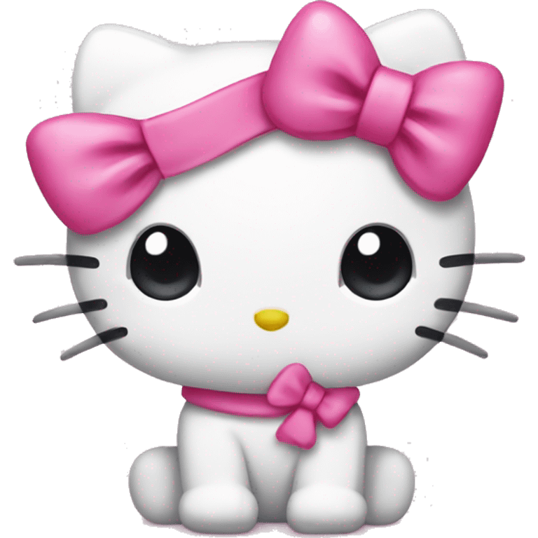 Hello Kitty with pink bow emoji