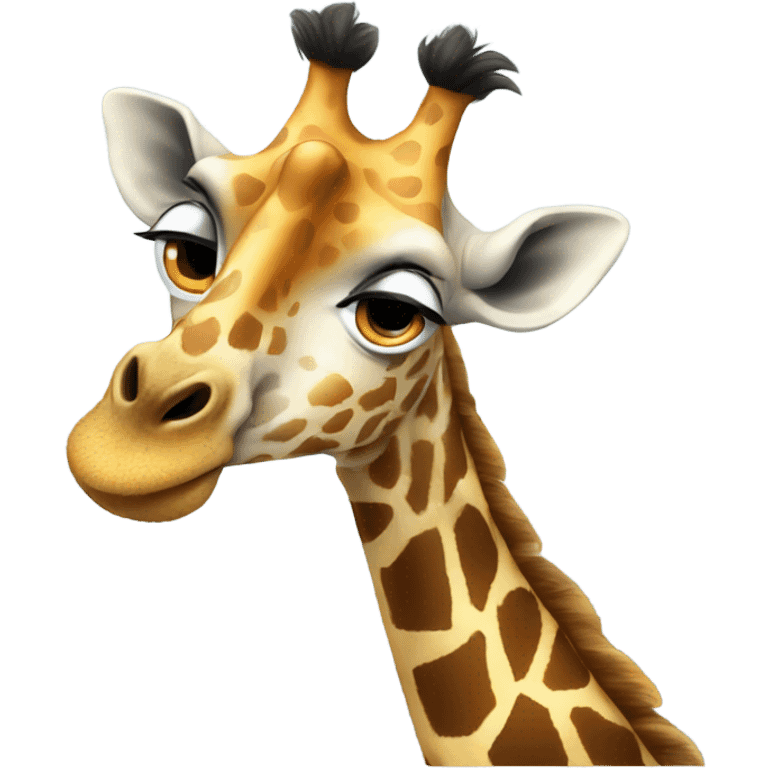 Giraffe blowing a Kiss  emoji