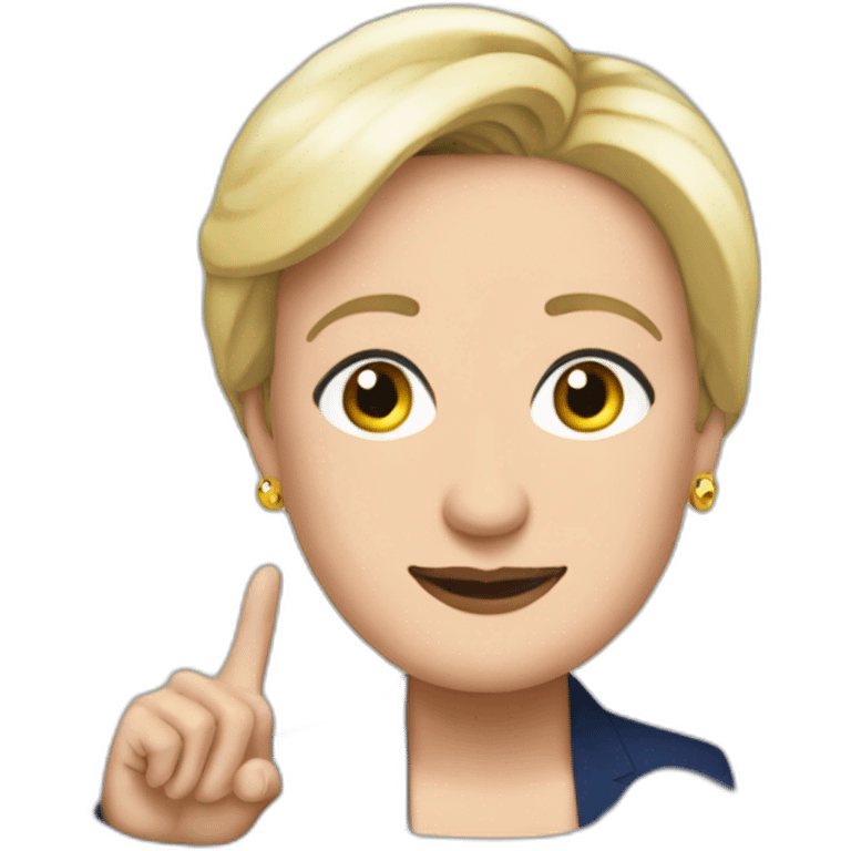 Macron embrasse Martine le pen emoji