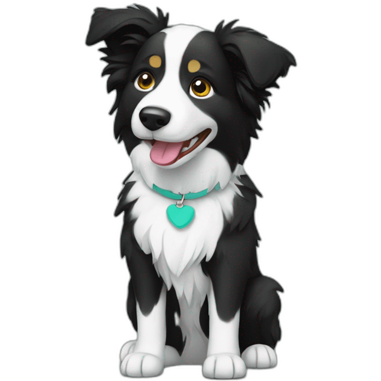 Border collie avec collerette emoji