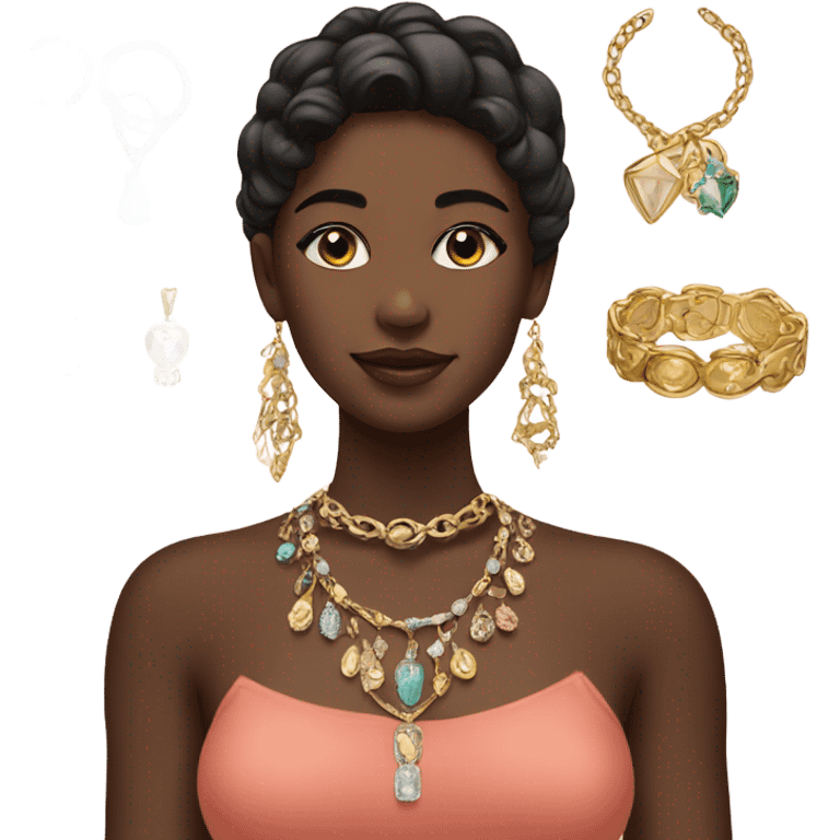 Girl  with jewelry display emoji