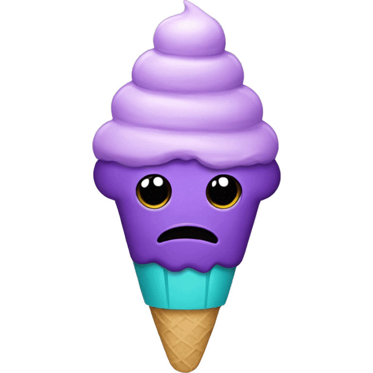 a purple ice cream  emoji