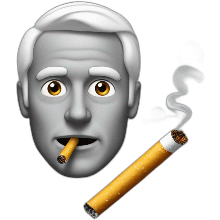 Macron qui fume une cigarette électronique  emoji