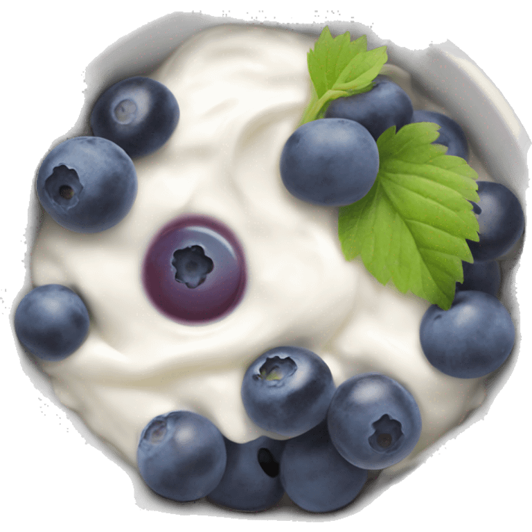 yoghurt bowl with grapes and blueberries emoji