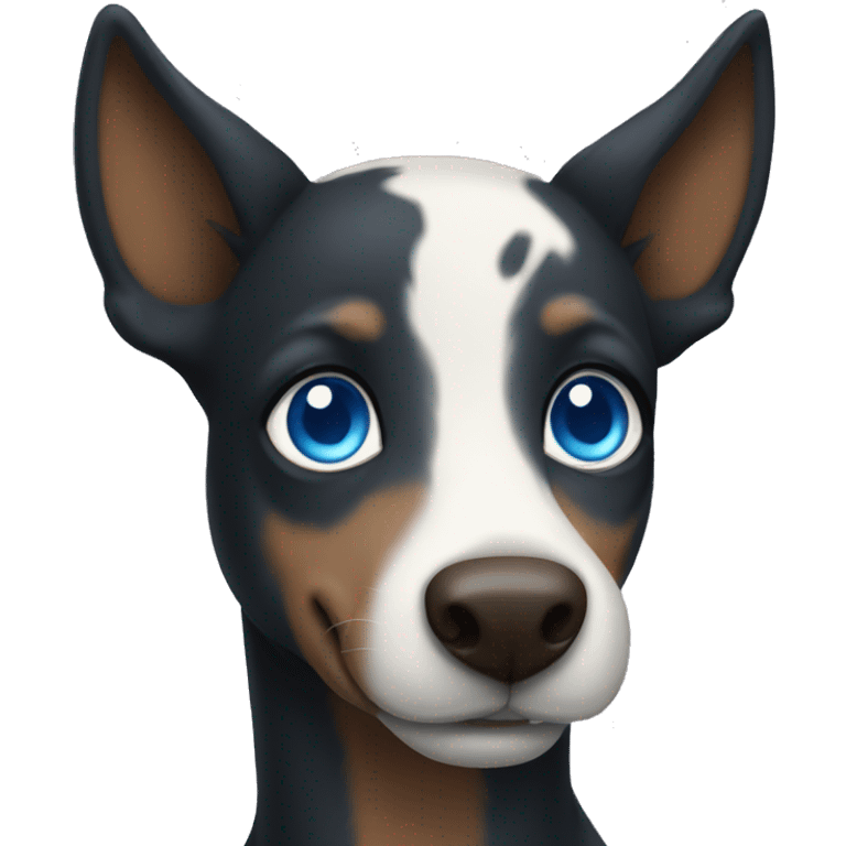 Kelpie with blue eyes emoji