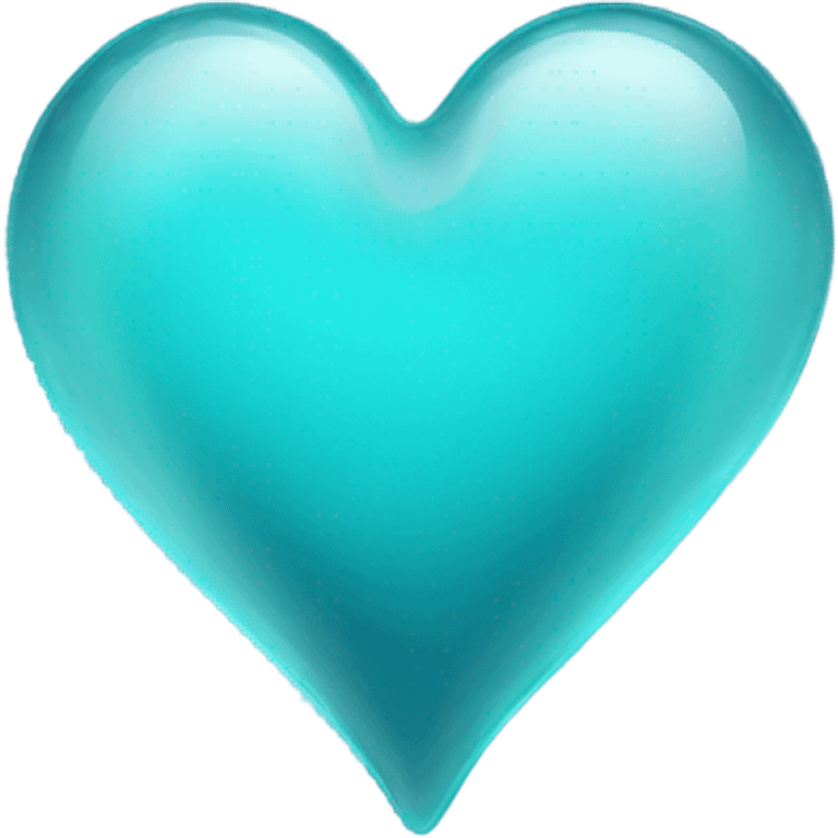 Glass Aqua heart emoji