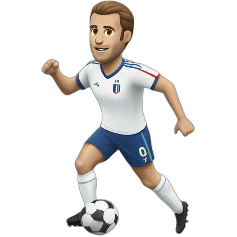 Macron qui joue au foot emoji