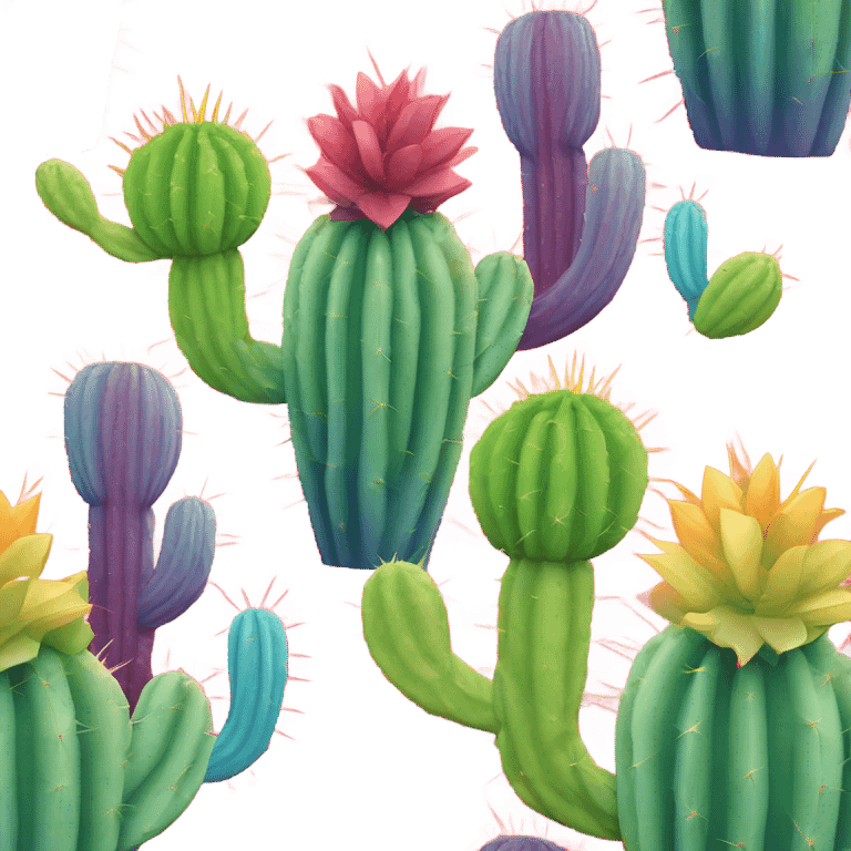 cactus arcobaleno emoji