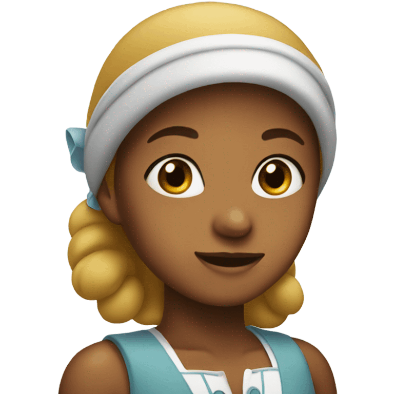 Girl with a bonnet on her head emoji