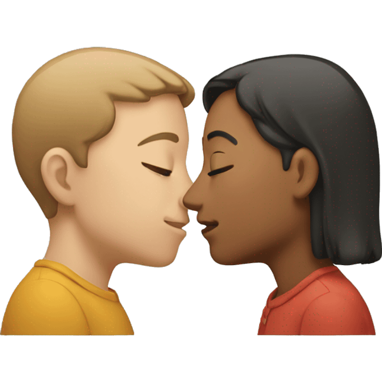 Two people touching their noses together  emoji