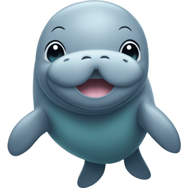 Cute manatee emoji