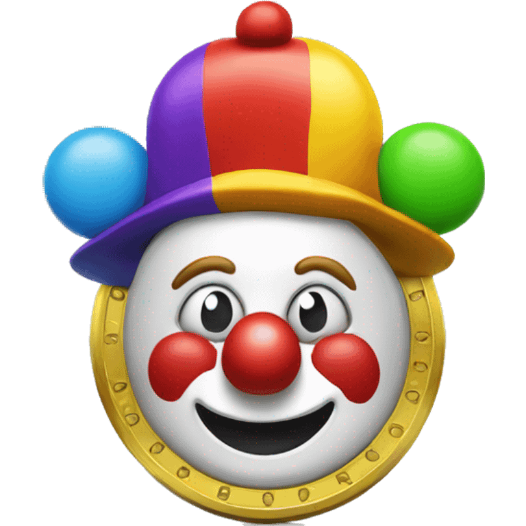 Coin with clown emoji