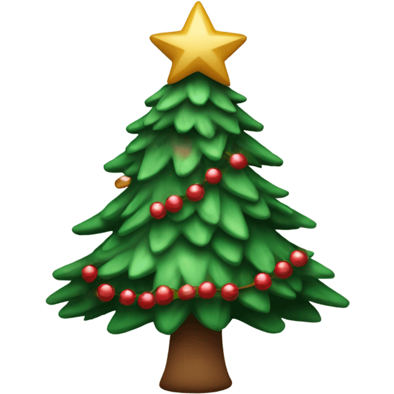 Pine with a christmas hat on the top emoji