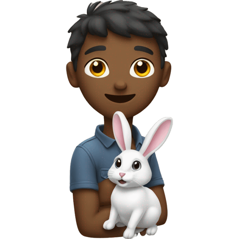 Hapster with rabbit emoji