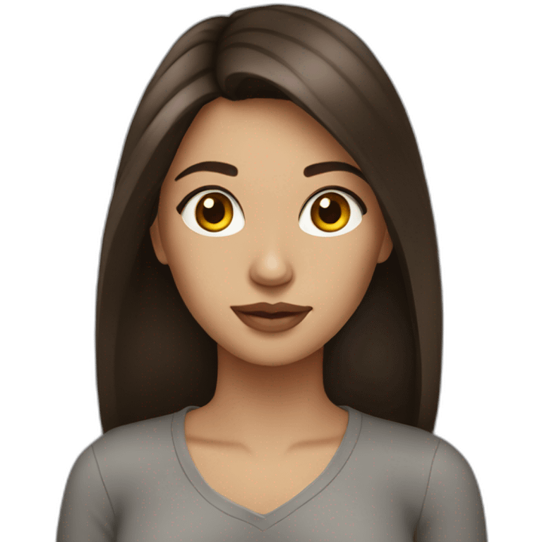 Brunette artist emoji