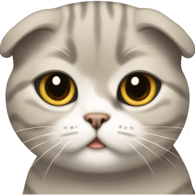 Scottish fold cat tomboy emoji