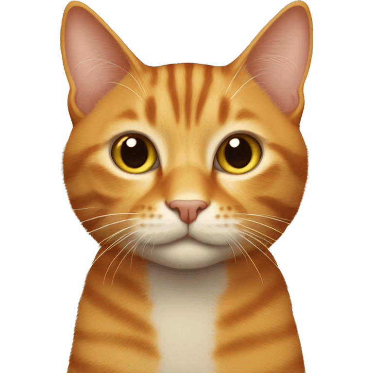 Skinny ginger tabby cat emoji