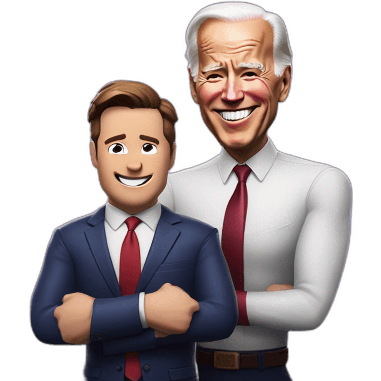 Joe biden beating elon musk in fortnite emoji