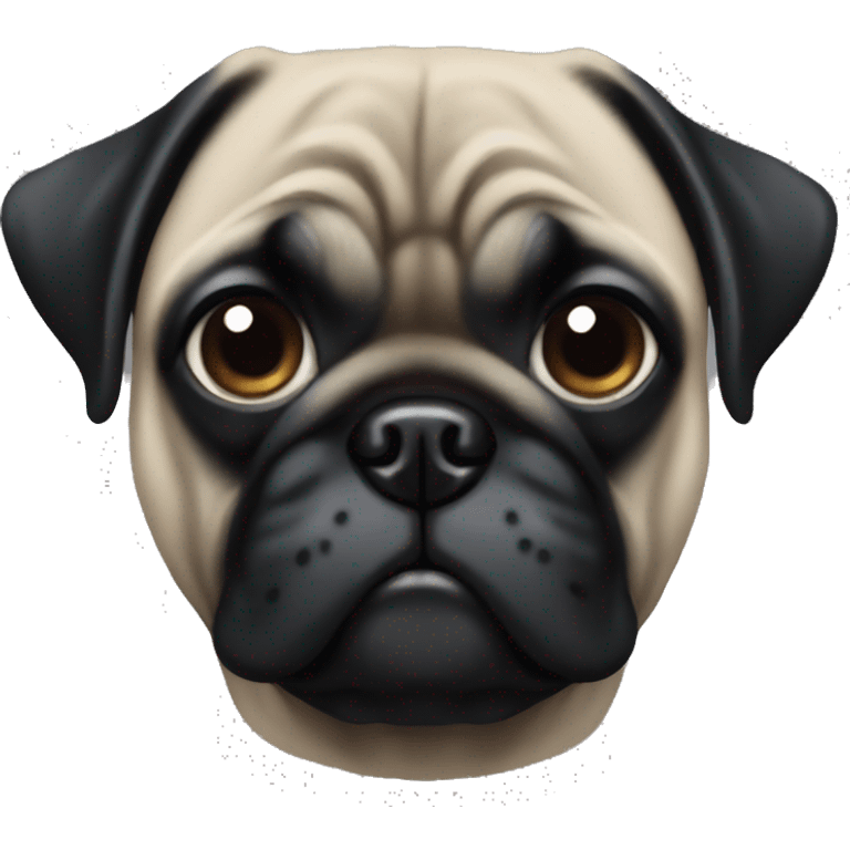 Black Pug emoji