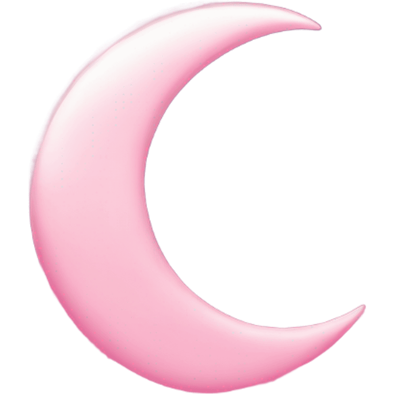 Pink crescent moon with sparkly pink clouds emoji