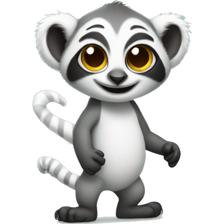 happy big idea lemur wearing sandals  emoji