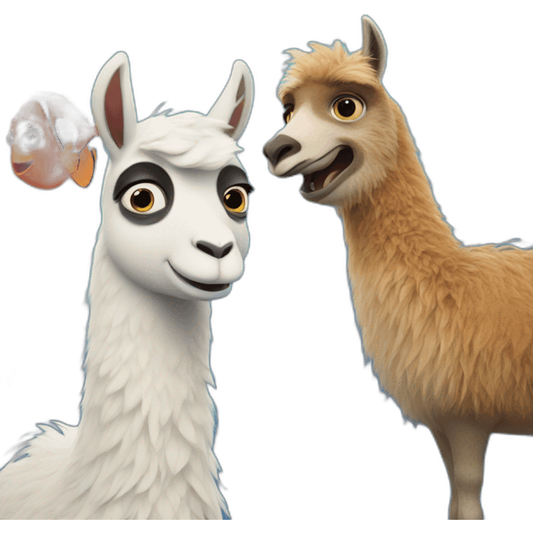 finding dory with a llama emoji