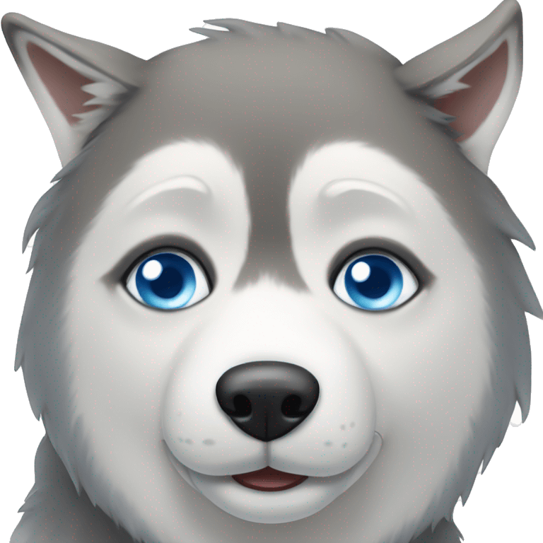 Husky with one blue eye emoji