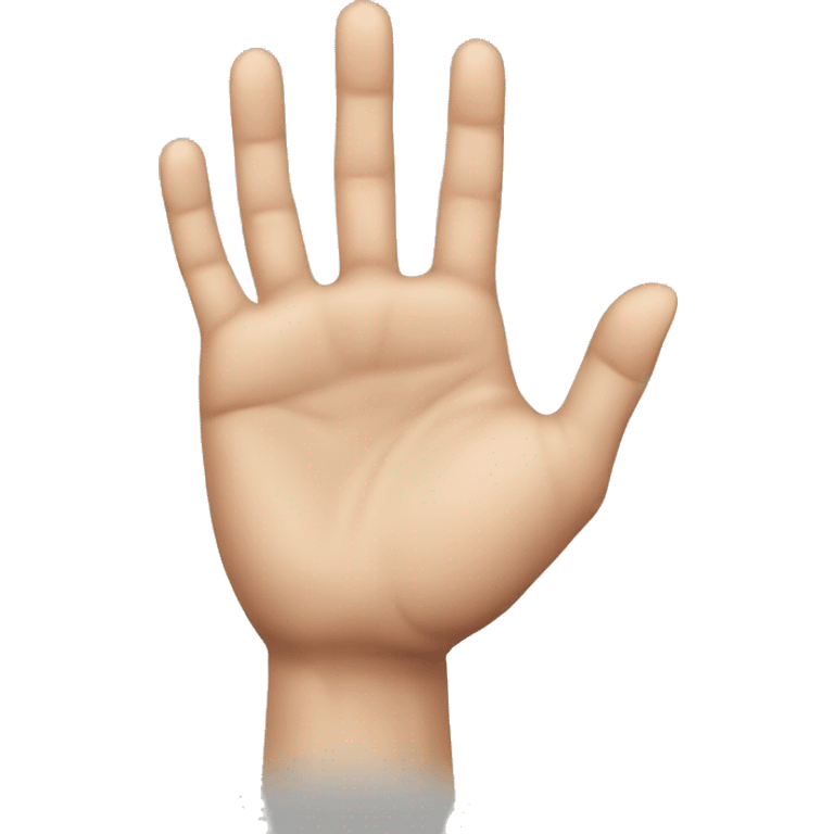 realistic human hand with middle and ring finger straight emoji