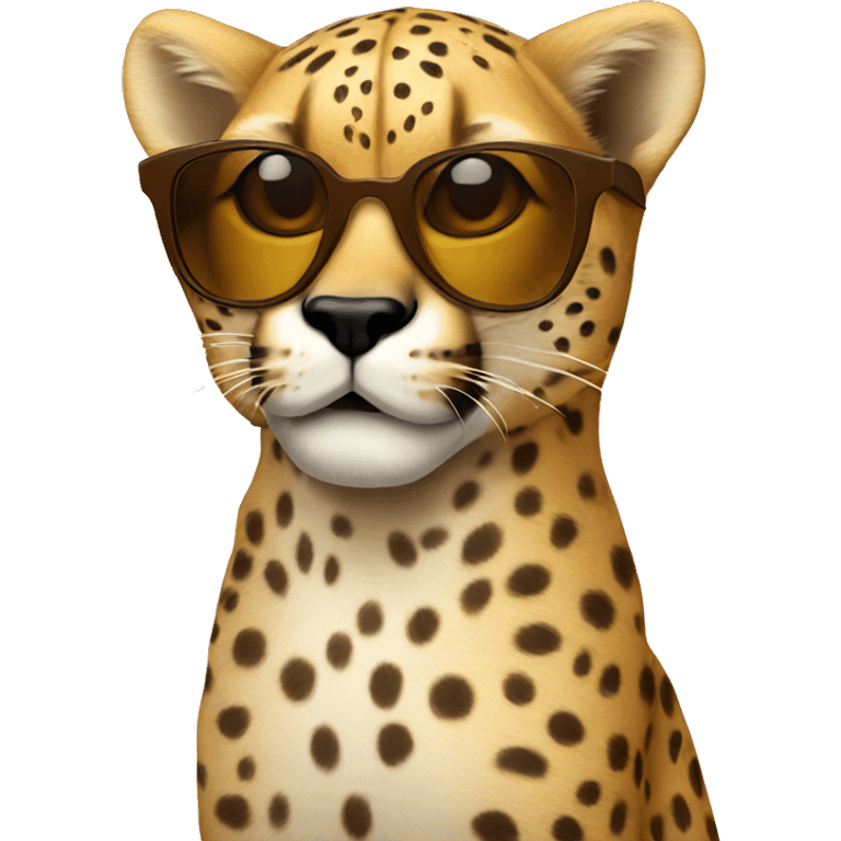 cheetah with sunglassss  emoji