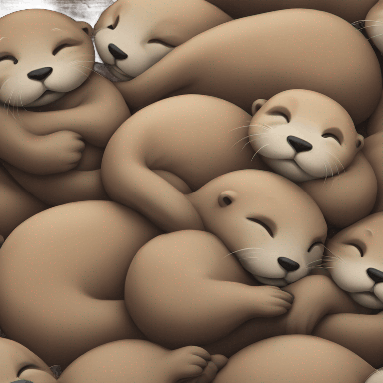 Otters sleeping emoji