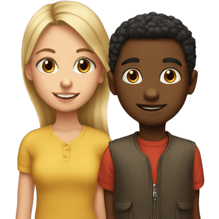 girl and boy portrait emoji