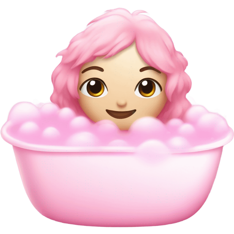 pink bubble bath emoji