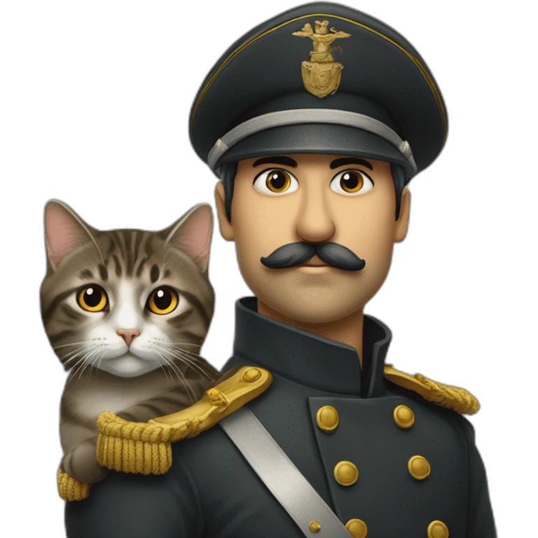 Pessoa armada, usando roupas militares, com orelha de gato. emoji