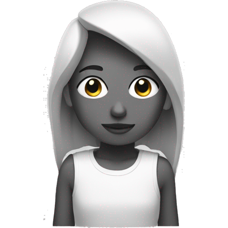 cara nada blanco y negro emoji