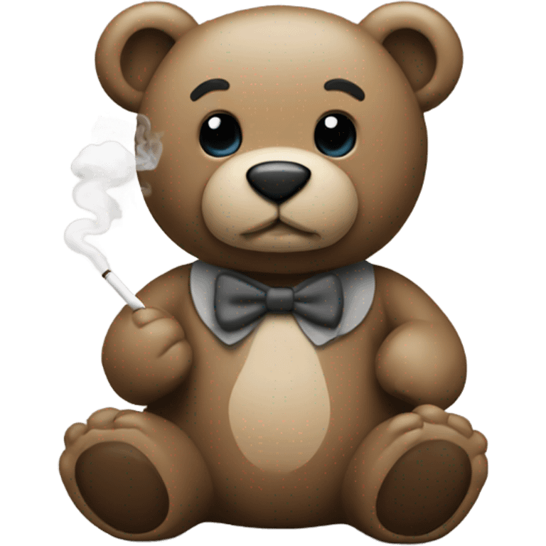 smoke teddy bear emoji