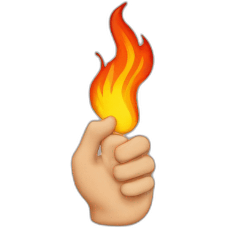 flamed thumb emoji